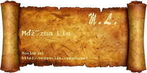 Mózsa Lia névjegykártya